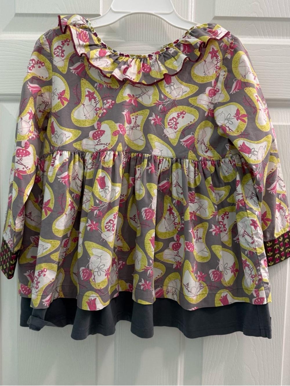 Matilda Jane Noel Top Girls Size 8 Character Counts Long Sleeve Floral Top